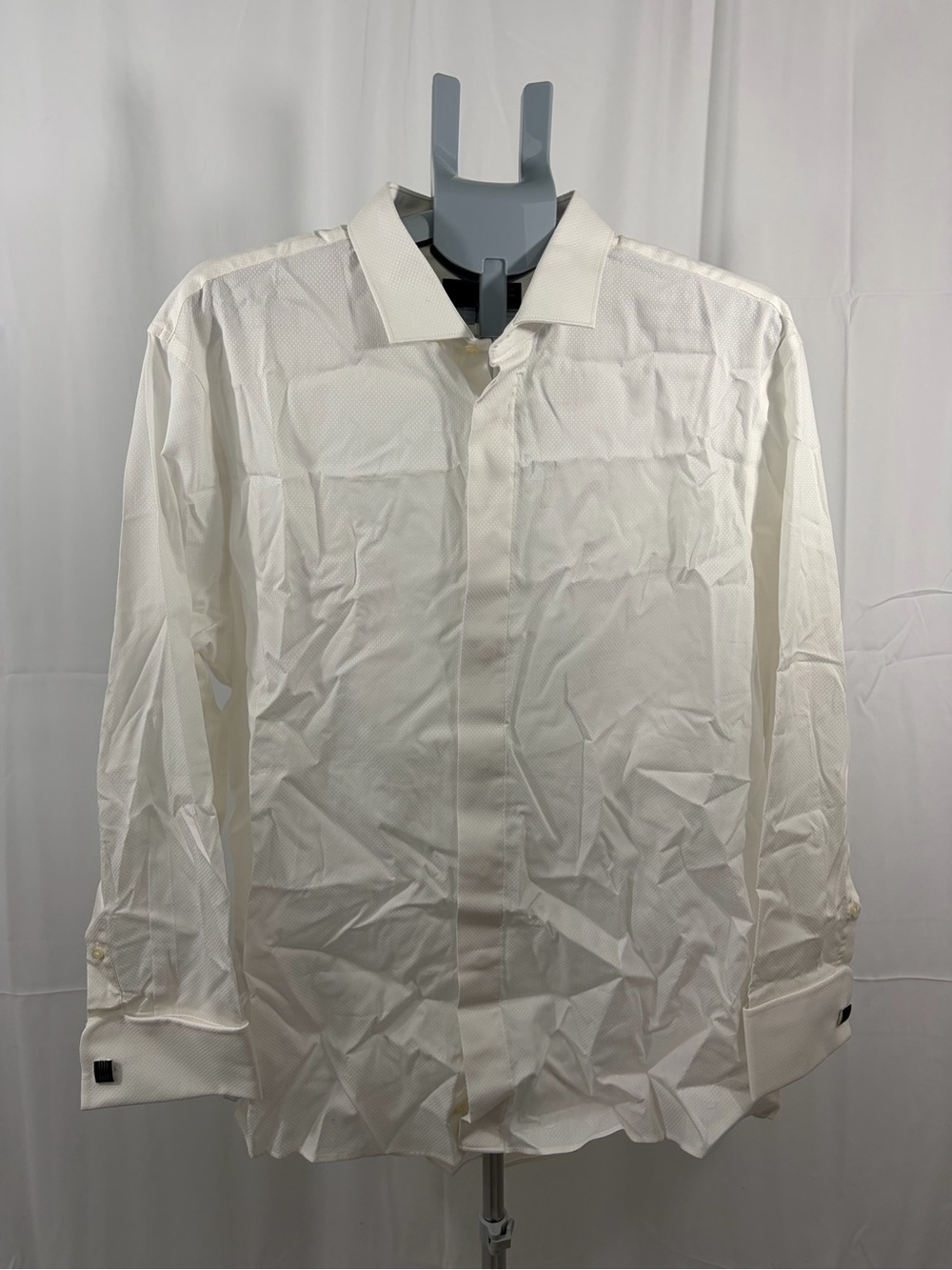 NWOT J. Ferrar Men's Size XL White Dress Shirt Classic Long Sleeve 100% Cotton